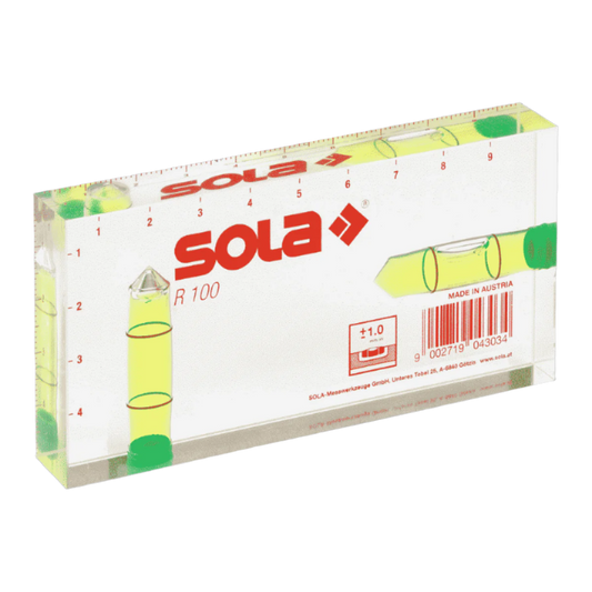 SOLA Acrylic Glass Spirit Level 10cm